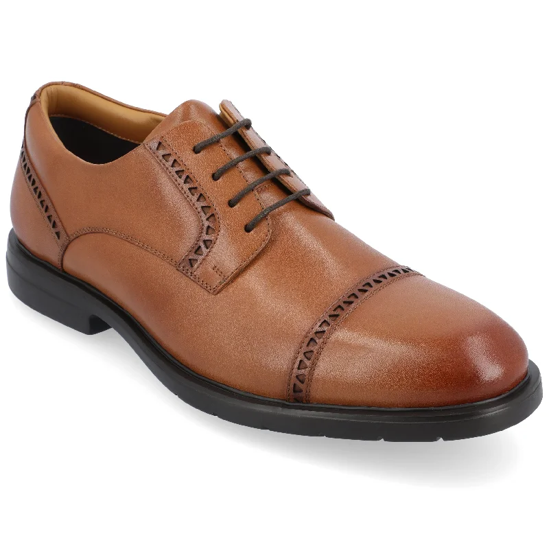 men’s dress shoes with lace-up closure-Thomas & Vine Kendrick Wide Width Cap Toe Derby