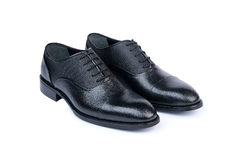 dress shoes for men with smooth leather-Neda Oxford Cap Toe Dress Shoes