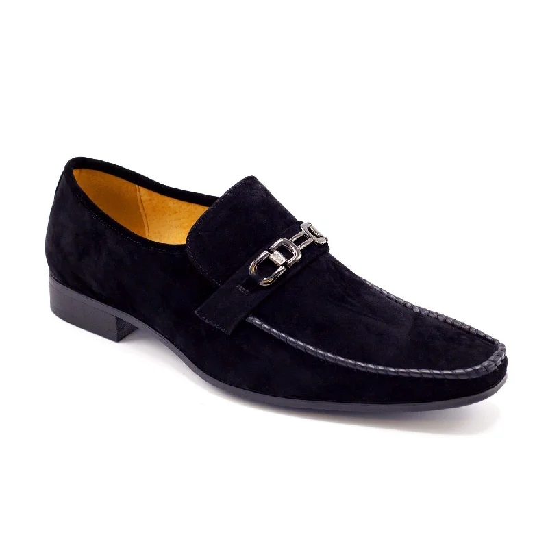 men’s dress shoes with firm sole-UV SIGNATURE BLACK SLIP-ON LOAFER UV014