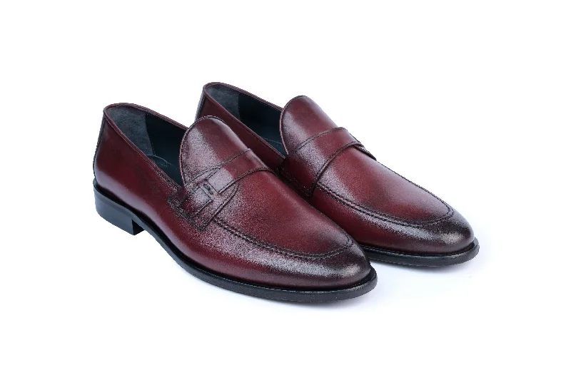 stylish leather oxford shoes-Agora Slip On Dress Shoes