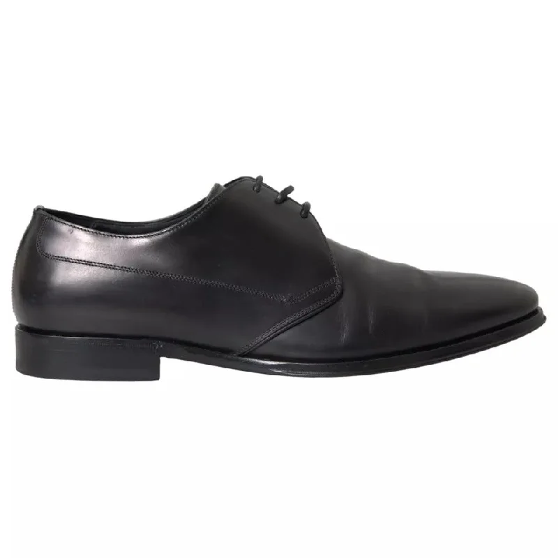 men’s dress shoes with memory foam-Dolce & Gabbana  Leather Derby Formal Dress Men Men's Shoes (Pre-Owned)