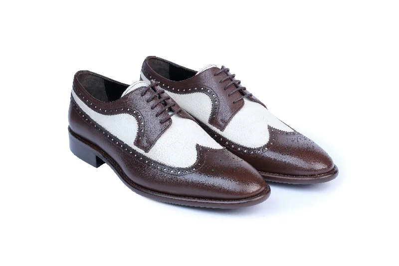 formal shoes with cushioned sole-Antigon Wingtip Derby Shoes