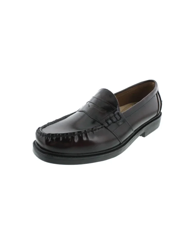 best leather dress shoes for men-Lincoln Mens Leather Slip On Loafers