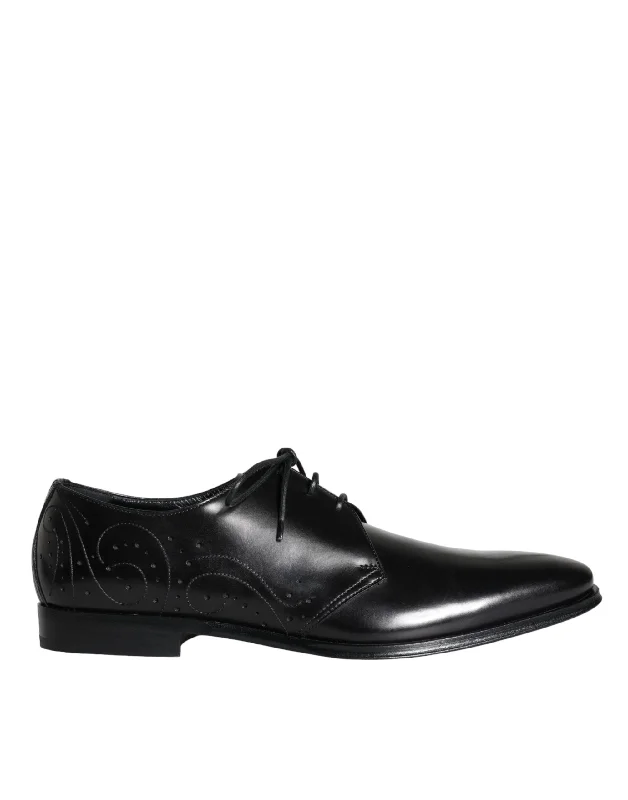 men’s shoes for formal occasions-Dolce & Gabbana  Calfskin Leather Derby Men Dress Men's Shoes