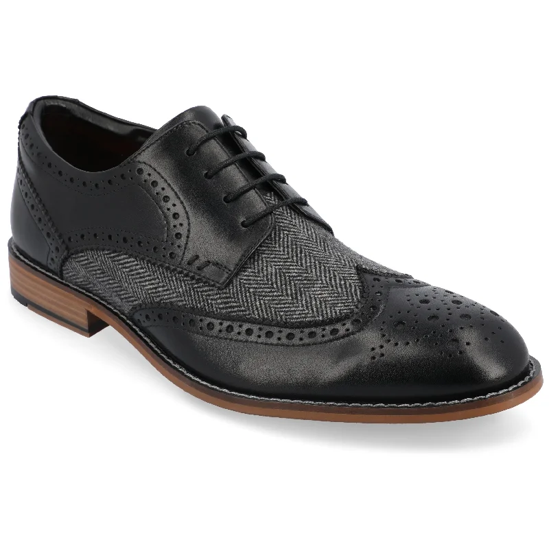 stylish business shoes for men-Thomas & Vine Filmore Wingtip Derby