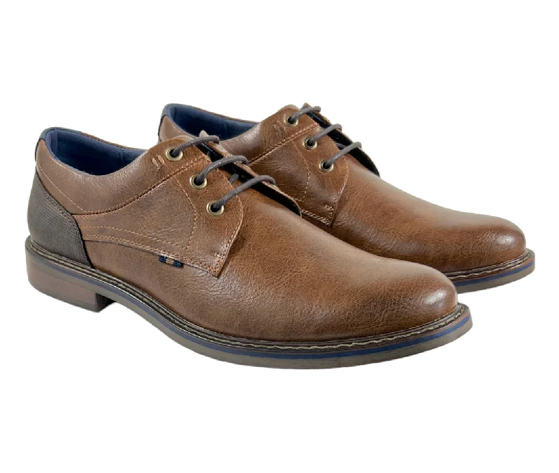 stylish leather oxford shoes-Knox in Tan