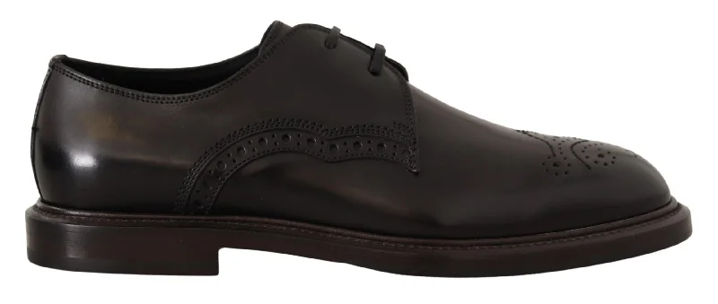 durable men’s dress shoes-Dolce & Gabbana Elegant  Derby Dress Men's Shoes