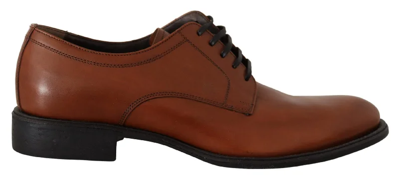 men’s shoes for office wear-Dolce & Gabbana Elegant  Derby Formal Men's Shoes