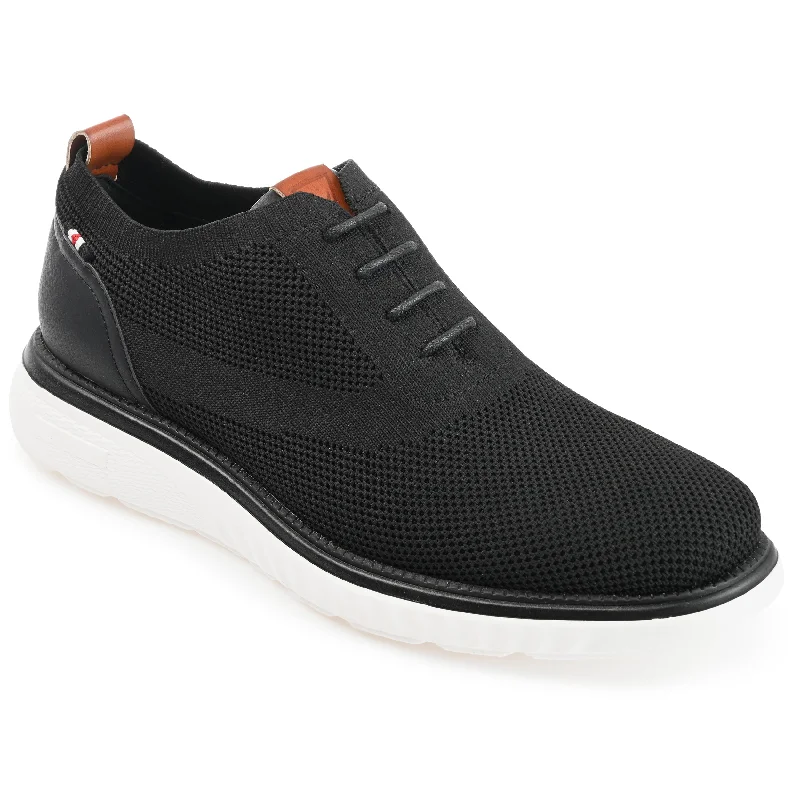 luxury oxford shoes for men-Vance Co. Lamont Knit Casual Dress Shoe