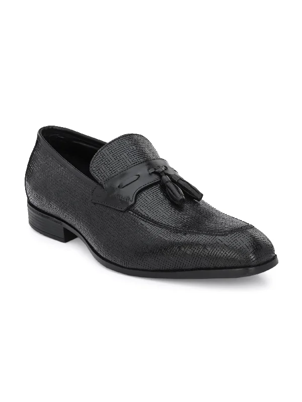 affordable oxford shoes for men-Hitz Men's Black Leather Derby Formal Shoes