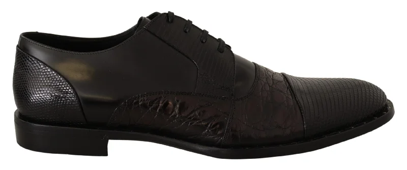 men’s formal shoes-Dolce & Gabbana Elegant  Derby Oxford Men's Wingtips