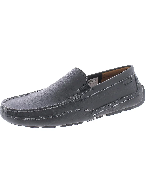 men’s leather formal shoes-Ashmont Step Mens Leather Slip On Loafers