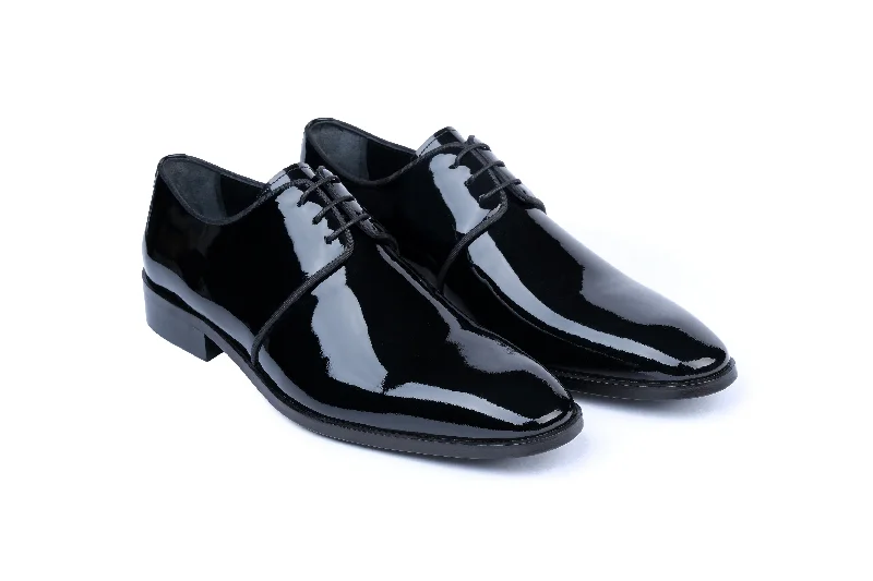 comfortable oxford shoes for men-Mykonos Patent Leather Derby