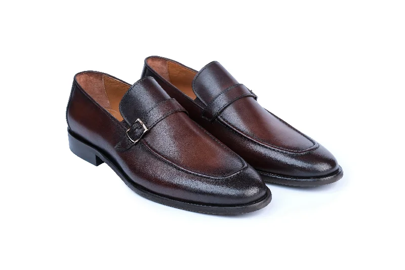 formal leather shoes for business men-Cardo Single Monk Strap