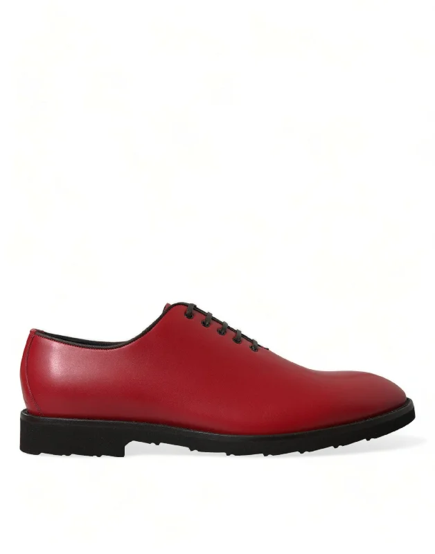 wedding shoes for men-Dolce & Gabbana Elegant  Leather Oxford Dress Men's Shoes