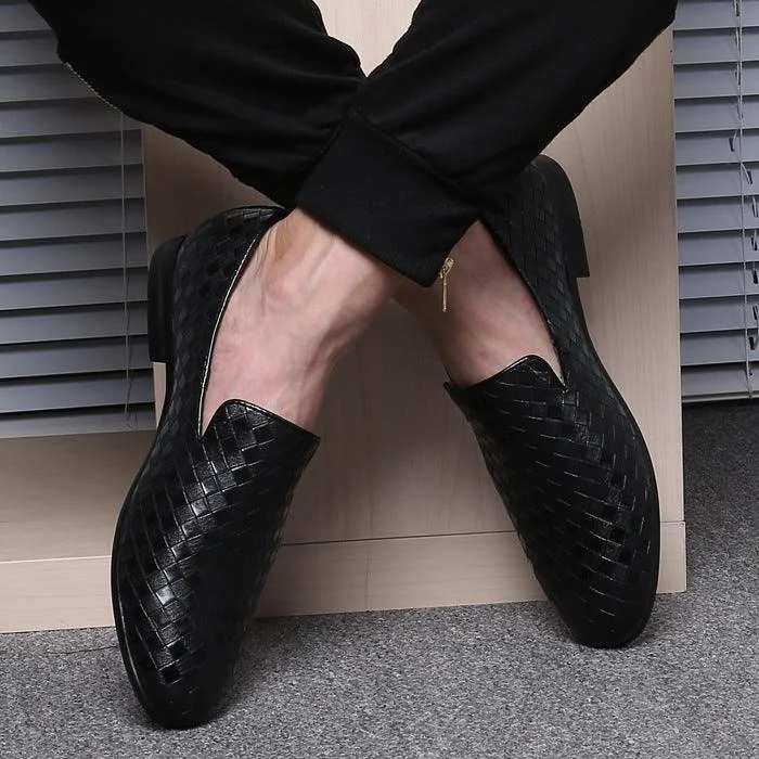 premium quality formal shoes-Trendy Braided Leather Shoes Taobao Explosion Models