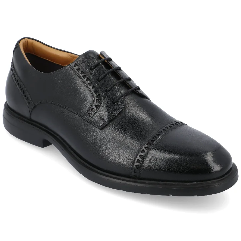 designer oxford shoes for men-Thomas & Vine Kendrick Cap Toe Derby