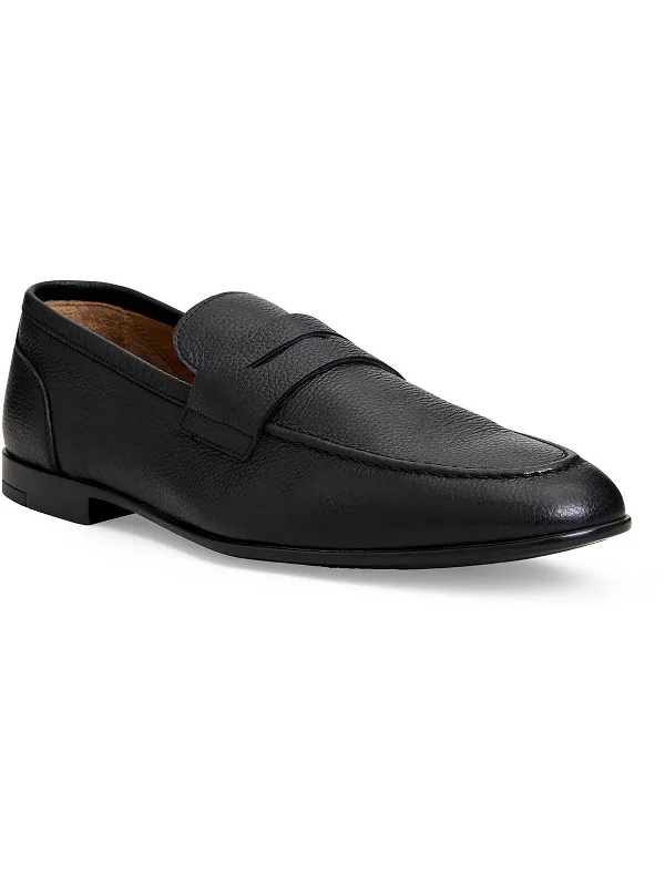 men’s shoes with smooth finish-Mens Leather Slip on Loafers