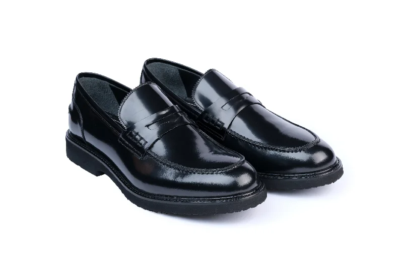 men’s formal shoes with side gusset-Tavro Penny Loafer