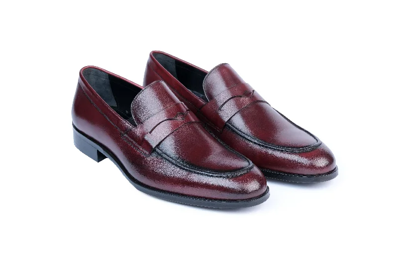 classic leather oxford shoes-Pergo Penny Loafer