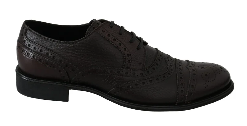 best oxford shoes for business men-Dolce & Gabbana Elegant Mens Leather Derby Dress Men's Shoes