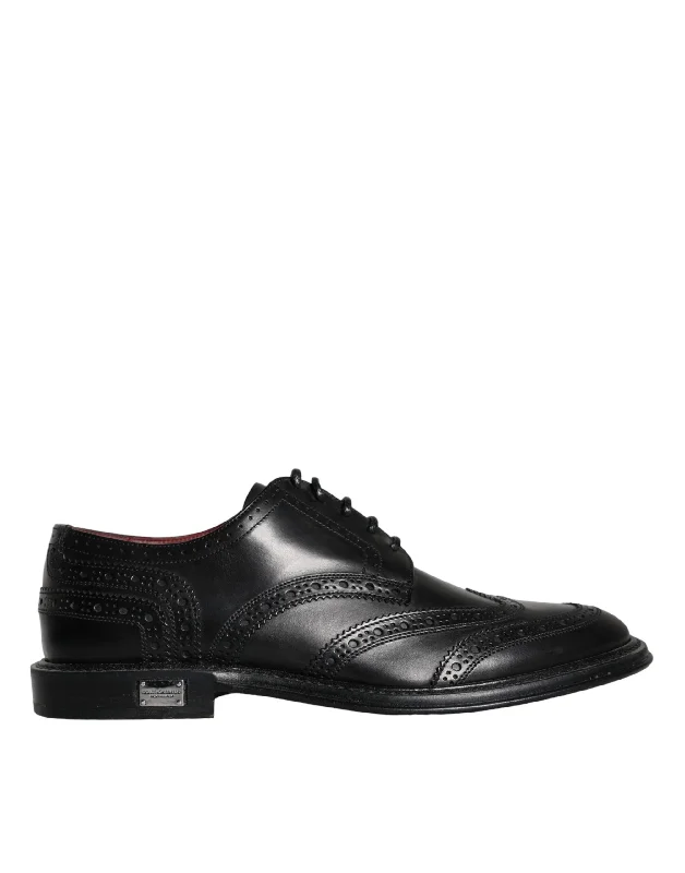 affordable dress shoes for men-Dolce & Gabbana  Leather Oxford Wingtip Formal Men Men's Shoes (Pre-Owned)