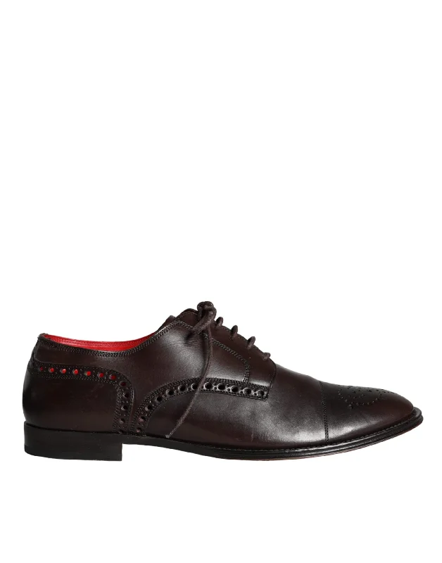 waterproof men’s dress shoes-Dolce & Gabbana  Calfskin Leather Lace Up Oxford Men's Shoes (Pre-Owned)