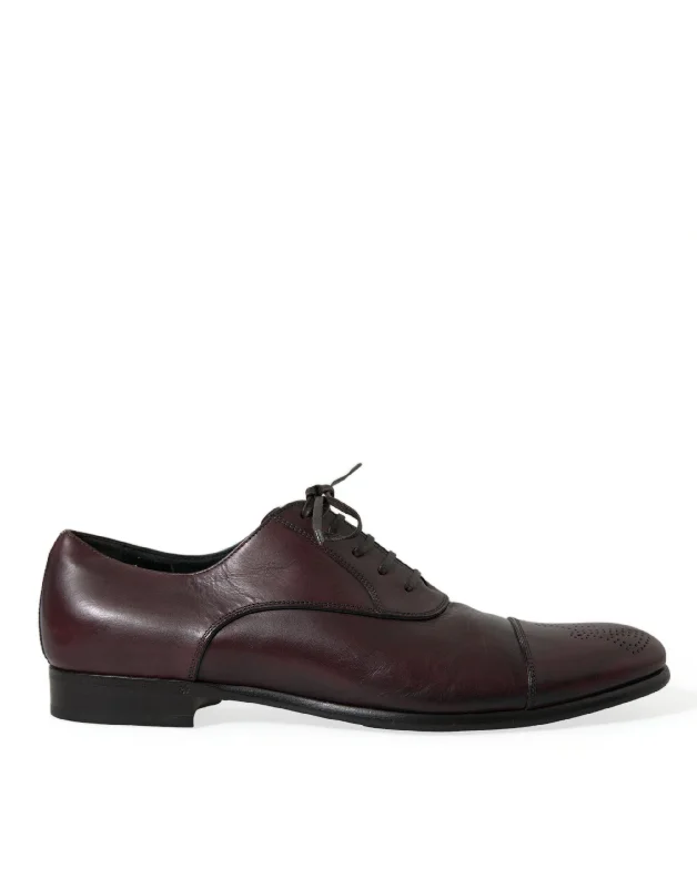 classic oxford shoes-Dolce & Gabbana Elegant  Leather Derby Men's Shoes