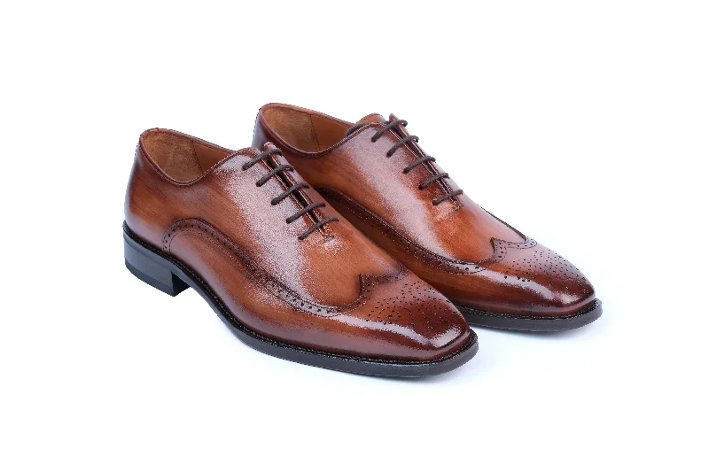 dress shoes for men with lightweight design-Devonshire Hand Painted Wingtip Dress Shoes