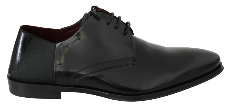 slip-on dress shoes for men-Dolce & Gabbana Elegant  Leather Derby Men's Shoes