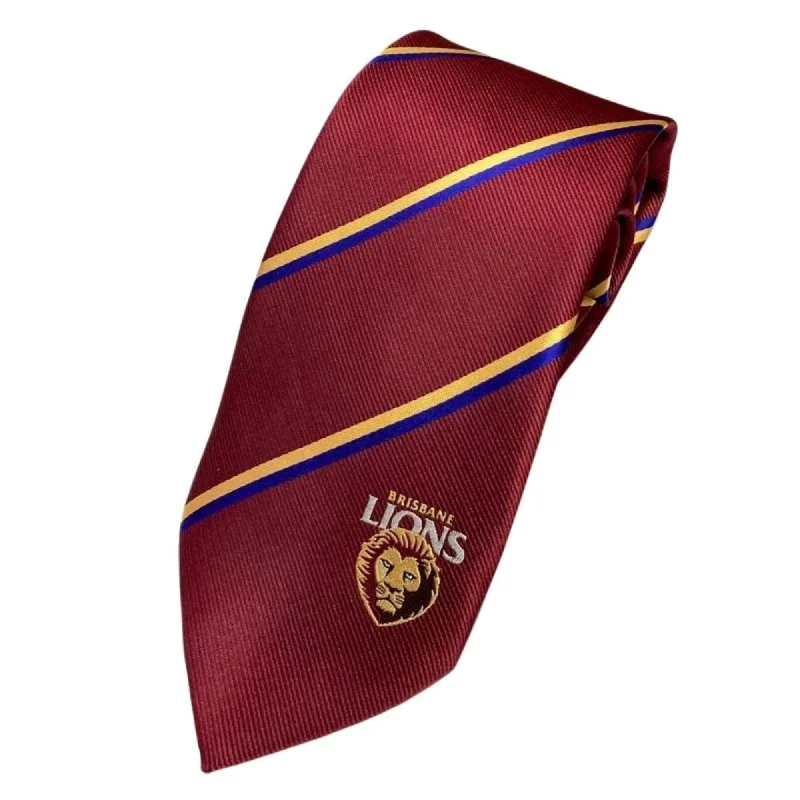 Men's tie with a touch of gold-AFL Brisbane Lions MF Tie