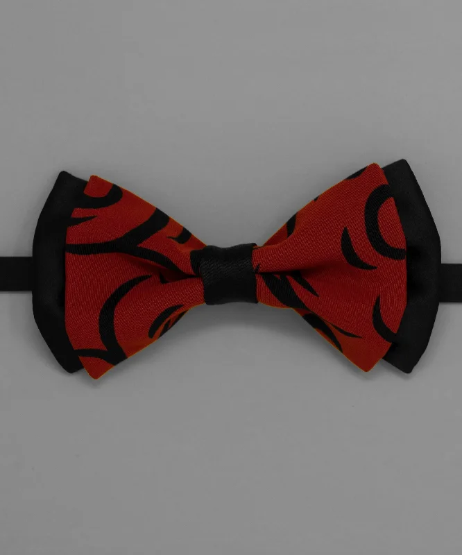 Men's tie with minimalistic pattern-After 8 Red Abstract Bowtie