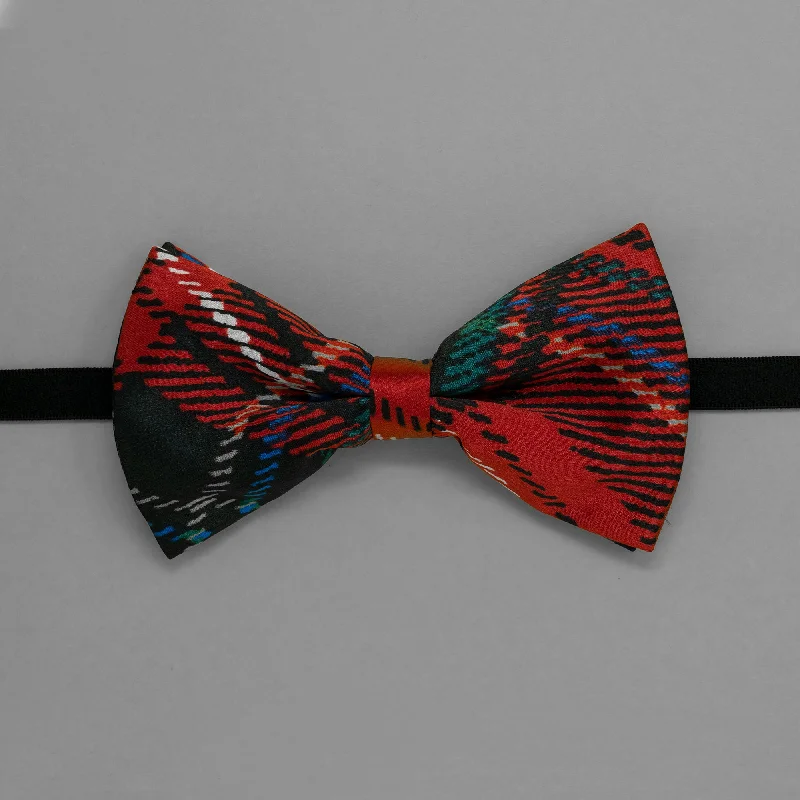 Best necktie for upscale events-After 8  Red Geometric Bowtie