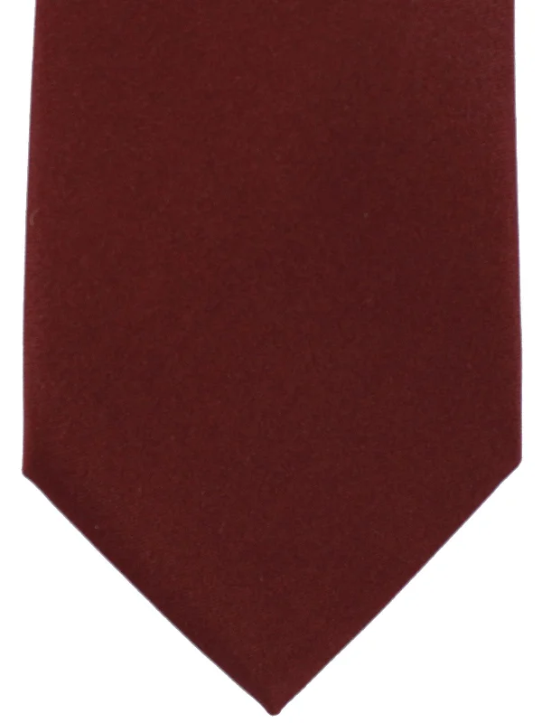 High-quality men's tie-Battistoni Tie Maroon Solid Design