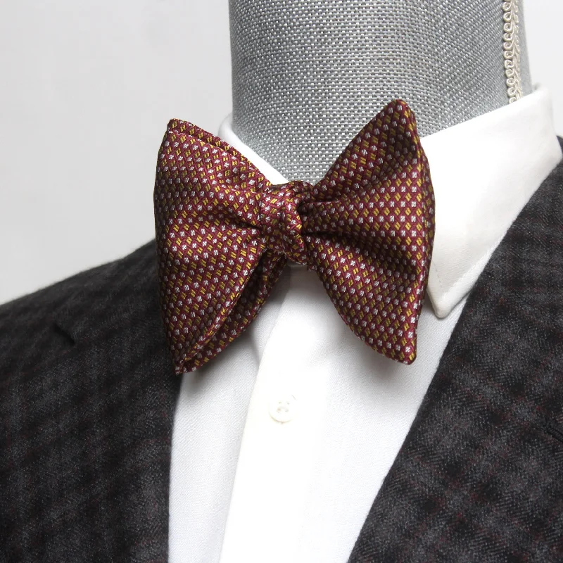 Men's tie for upscale business meetings-Dusty Mauve Big Butterfly Silk Bow Tie