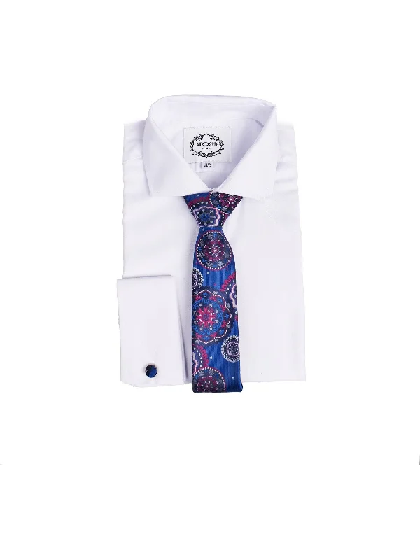 Best men's tie for casual events-BLUE FLORAL PAISLEY NECK TIE SET