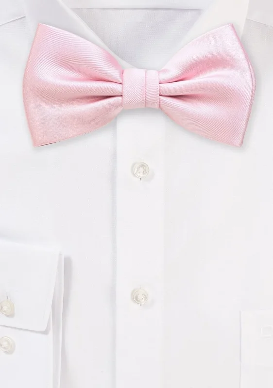 Men's tie for spring-Blush Solid Bowtie