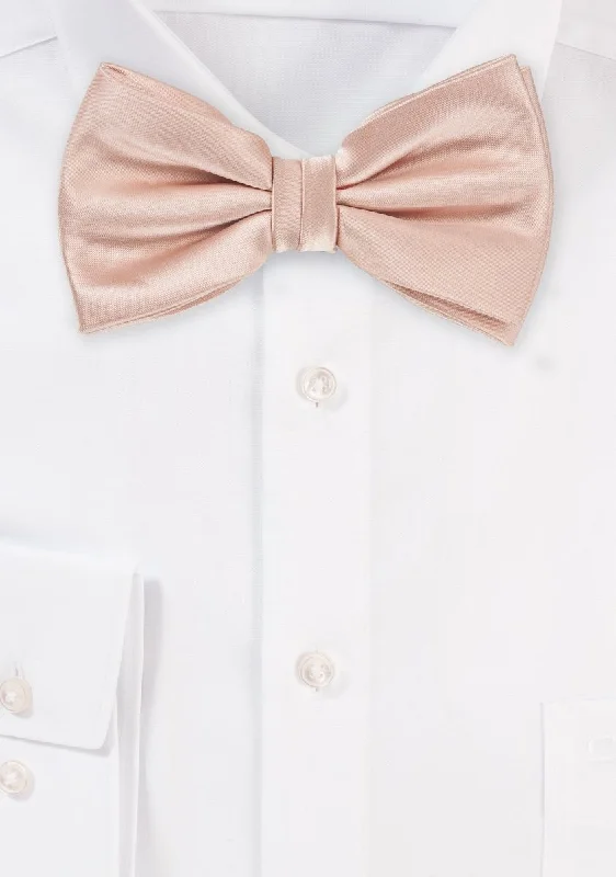 Men's tie with a diamond pattern design-Champagne Solid Bowtie