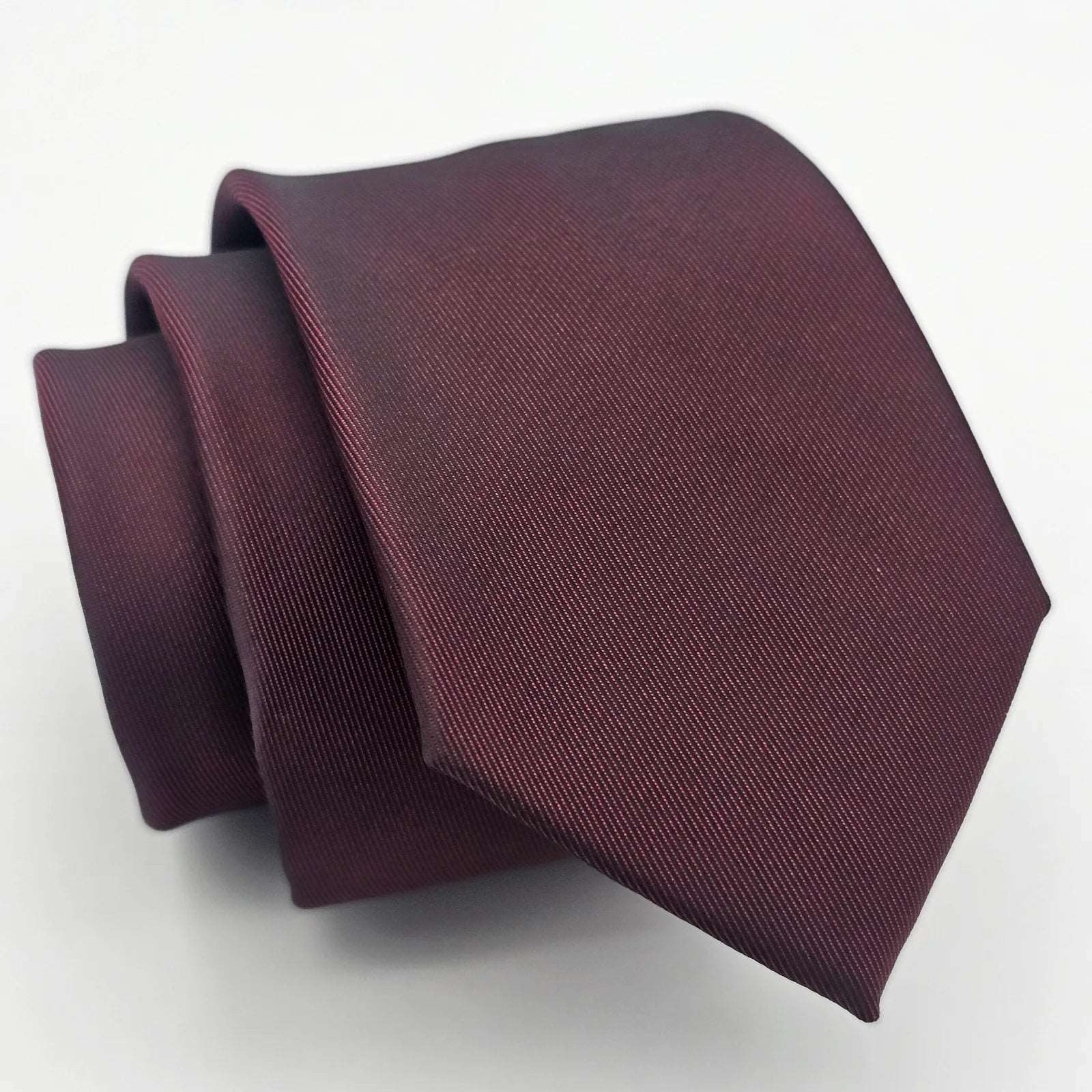 Men's tie with modern stripes-Chocolate Brown Plain Tie