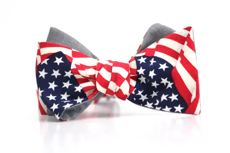 Men's slim tie-American Flag Men's Bow Tie USA Patriotic Bow Tie