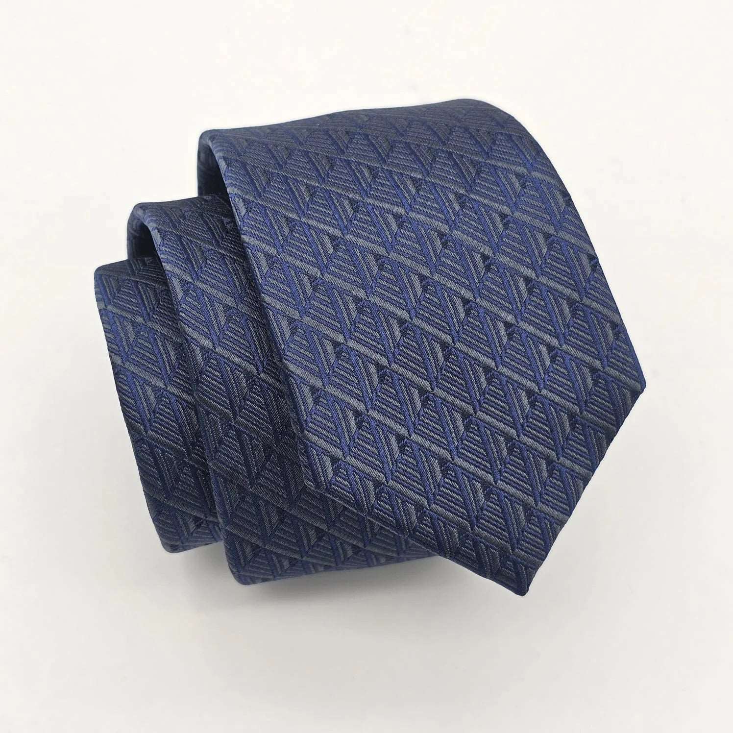 Unique men's necktie for special events-Dark Blue Diamond Check Tie