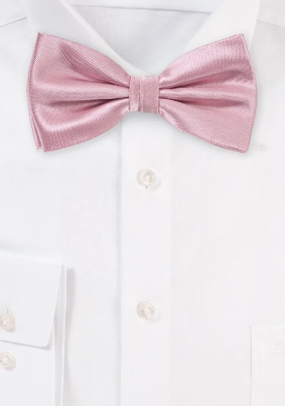 Men's tie with contrasting colors-Dusty Rose Solid Bowtie