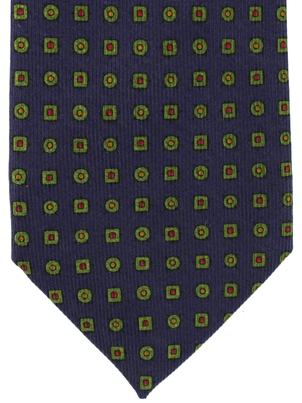 Men's tie for Christmas party-E. Marinella Silk Tie Purple Green Geometric SALE