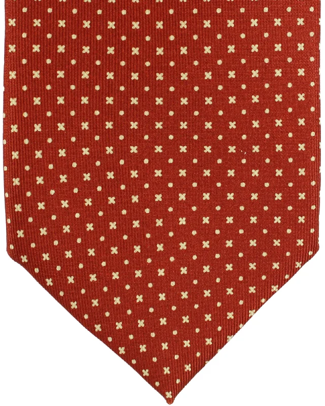 Cool design men's tie-E. Marinella Tie Brown Geometric Design