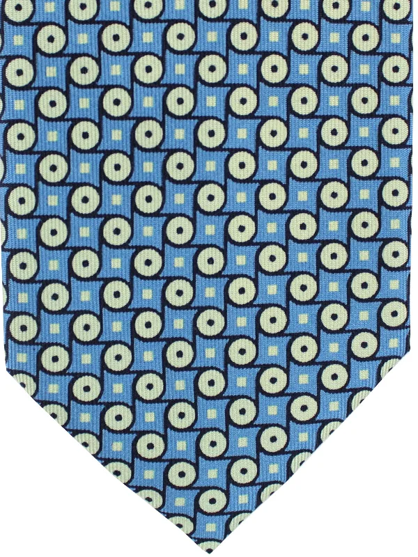 Affordable silk necktie for business wear-E. Marinella Tie Classic Dark Blue Geometric SALE