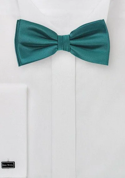 Men's tie with polka dots-Everglade Solid Bowtie