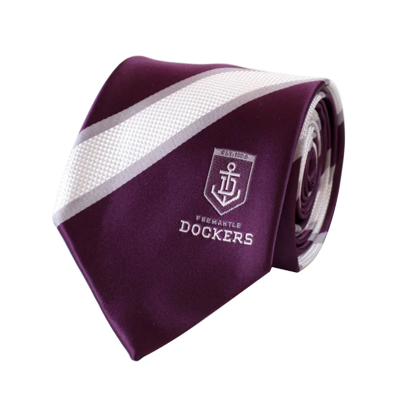 Men's classic tie for the office-Fremantle AFL Microfibre Tie