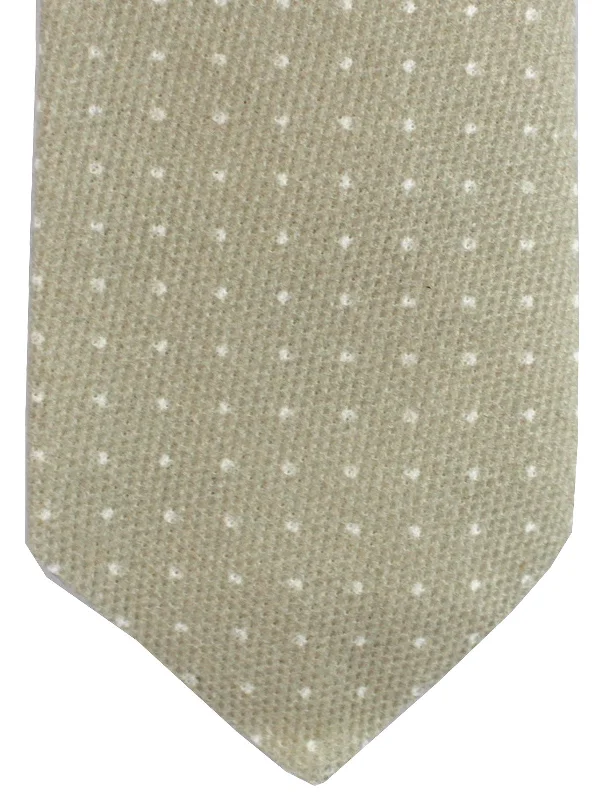 Casual office men's tie-Luigi Borrelli Tie Gray Micro Dots Design FINAL SALE