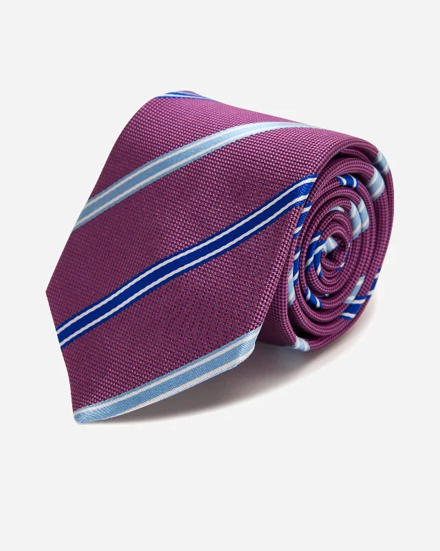 Men's tie with modern stripes-Mara Silk Tie