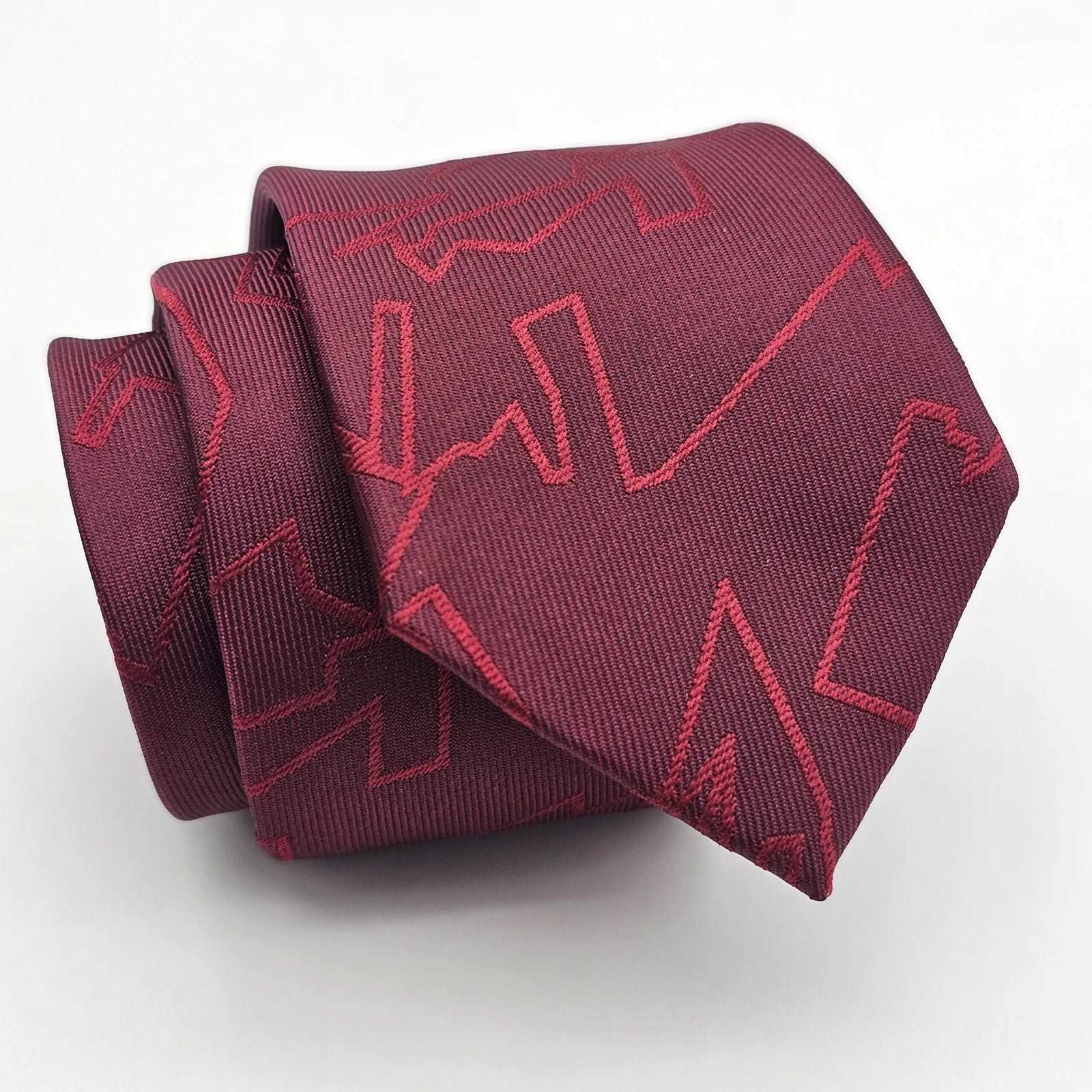 Affordable men's silk tie for events-Maroon Dynamic Check Tie